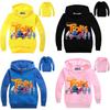 Толстовка с капюшоном Poppy Bobble из мультфильма Dreamworks Trolls для детей Мягкая и стильная хлопковая одежда