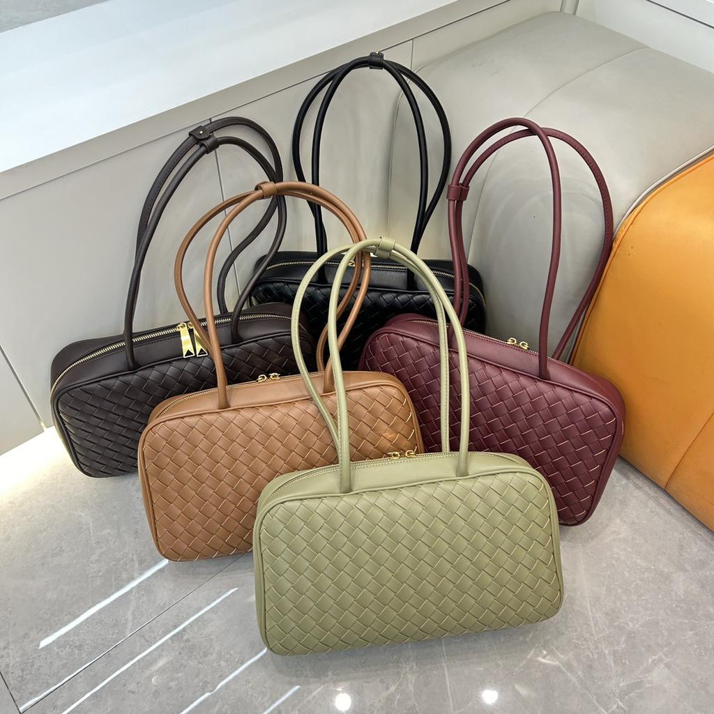 Leather New Woven Bag Simple Fashion Handbag Casual Trend Versatile Storage Shoulder Bag