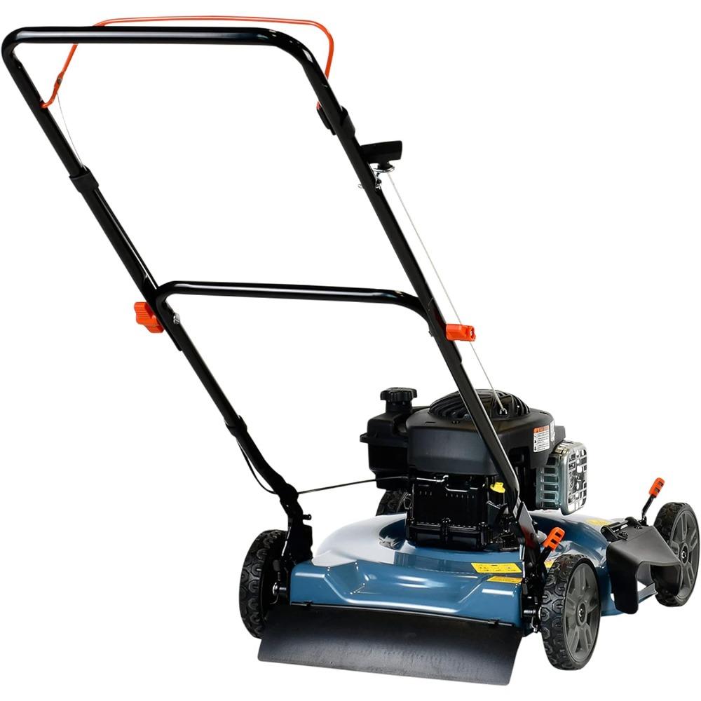 Газонокосилка газовая с двигателем Cycle Briggs & Stratton, боковым выбросом, 5-позиционной регулировкой высоты одного колеса