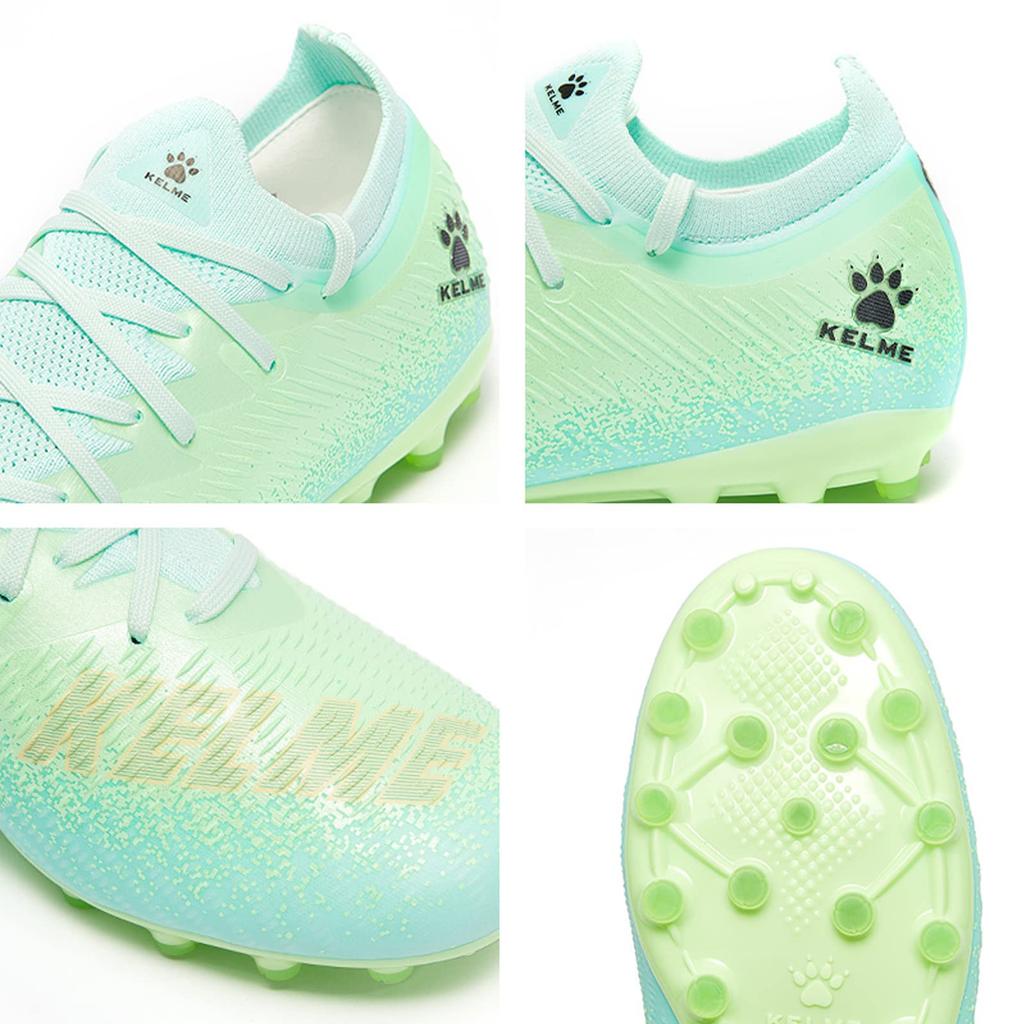 Kelme MG Men's Soccer Shoes, Training Shoes, Junior and Adult Soccer Cleats, Fashionable (Green, Size 26.5 Cm)