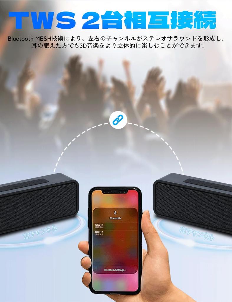 Release 3rd Bluetooth Bass Bluetooth IPX7 Fully Wireless 12 Hours of Continuous Supports TF and TWS Functions Instruction "2025 & Generation" Speaker,