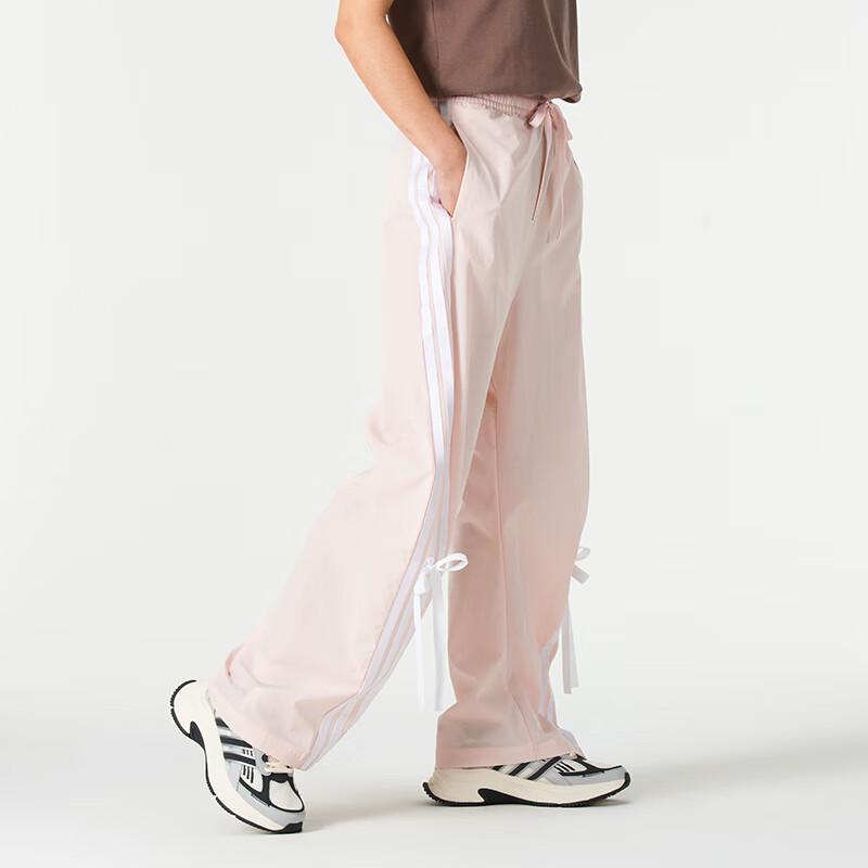 Adidas Повседневные полосатые универсальные простые трикотажные спортивные брюки женские брюки розового цвета JY7667