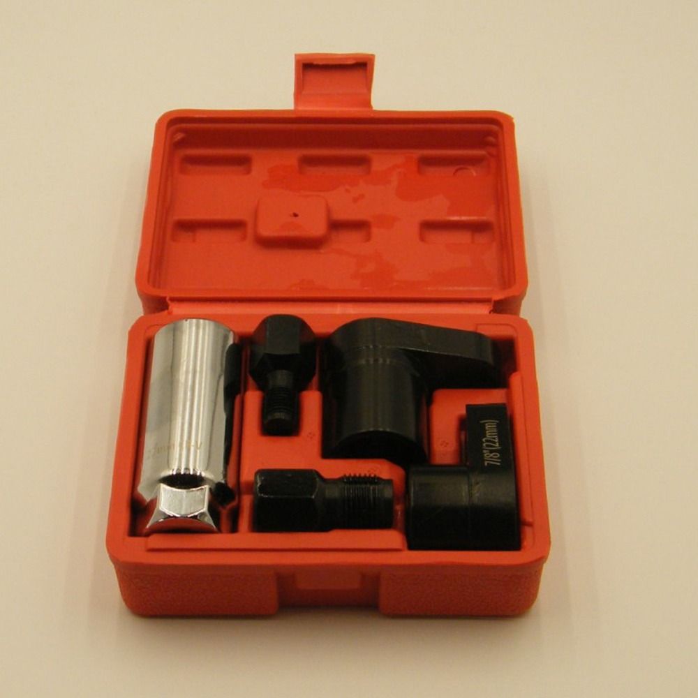 3/5PCS Plum Blossom Square Mouth Oxygen Sensor Removal Tool Red Box Vacuum Sensor Socket  Car Repair