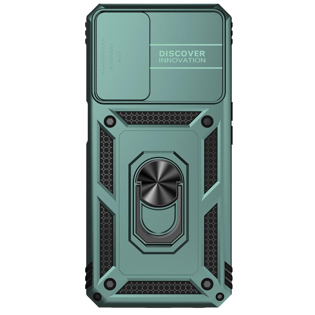 Для Oppo A16/Oppo A16s/Oppo A54s/Oppo A54 (4G)/Оппо А55 (4G)/Oppo A55 5G Бронированный чехол для телефона Защита объектива камеры Металлическое кольцо-подставка Противоударный чехол