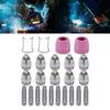 24PCS SG55 AG60 WSD60P Plasma Cutter Cutting Torch Tip Nozzles 0.45in 10Pcs Electrodes 10Pcs Nozzle 2x Cups 2x Brackets