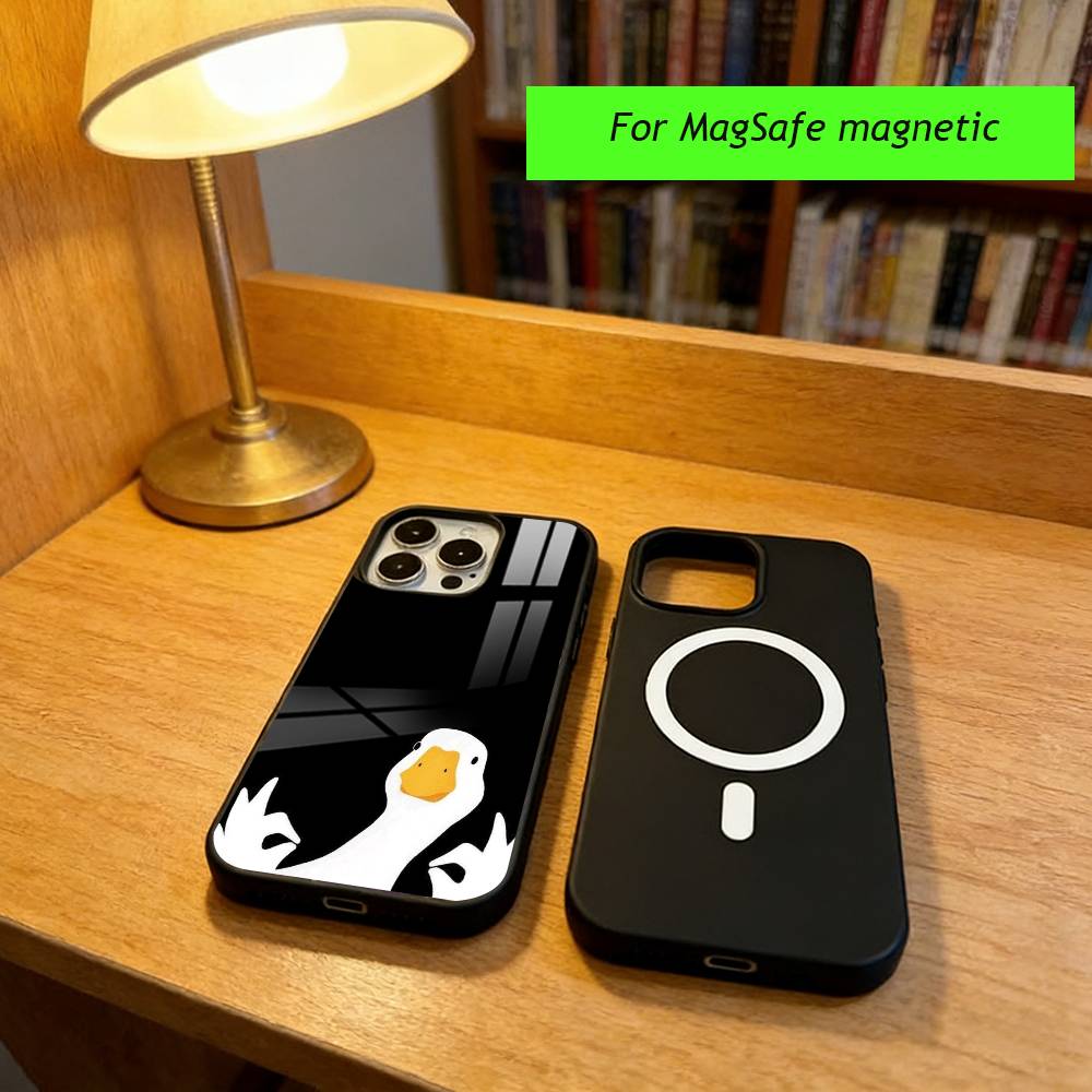 Смешные мемы с уткой и гусем Чехол для телефона Для iPhone17,16,15,14,13,12,11 Plus,Pro Магнитный с Magsafe Беспроводная зарядка