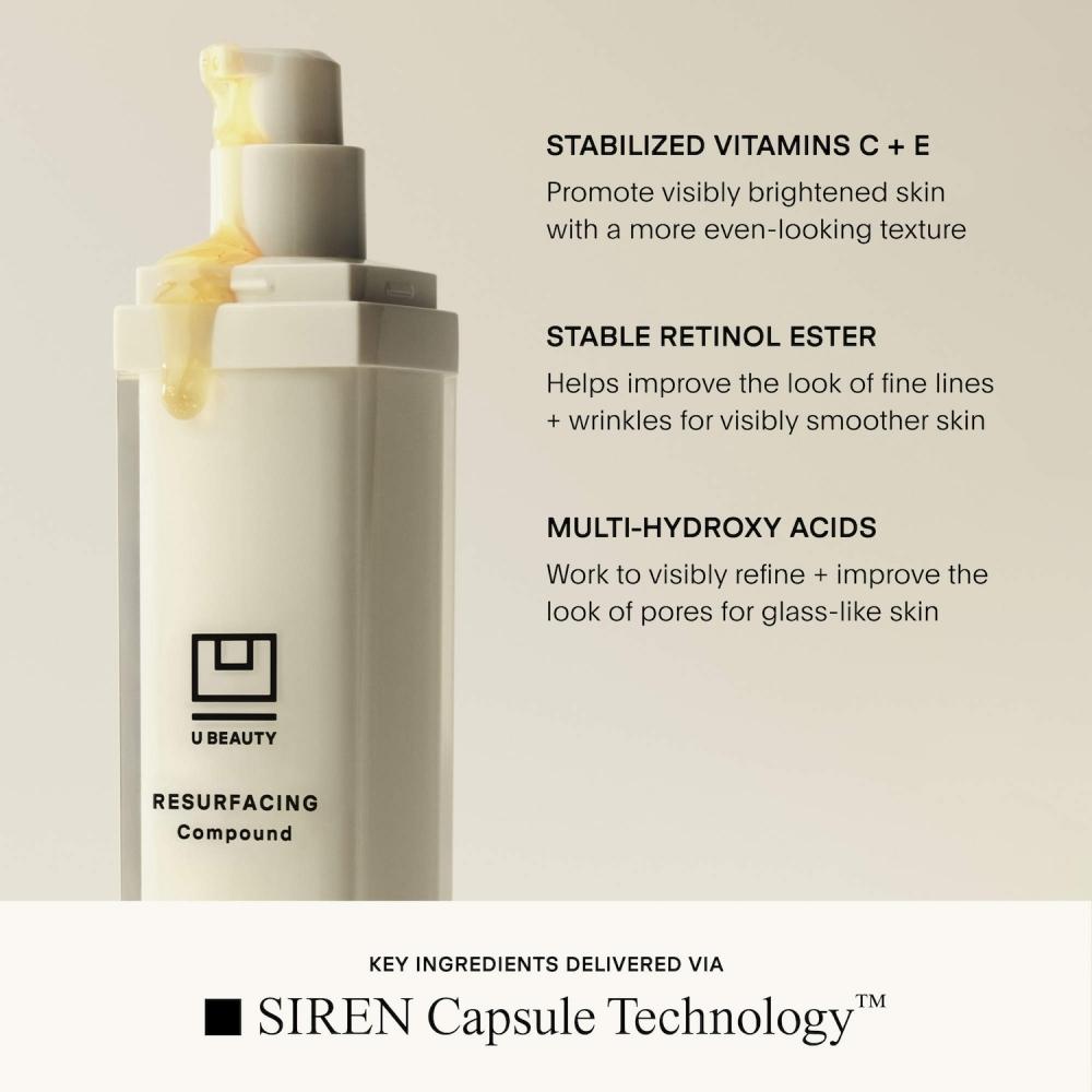 U beaUty resUrfaCing CompoUnd FaCe serUm With Retinol + Vitamin C 0.5 Oz 15 Ml 0.5 Oz 15 Ml