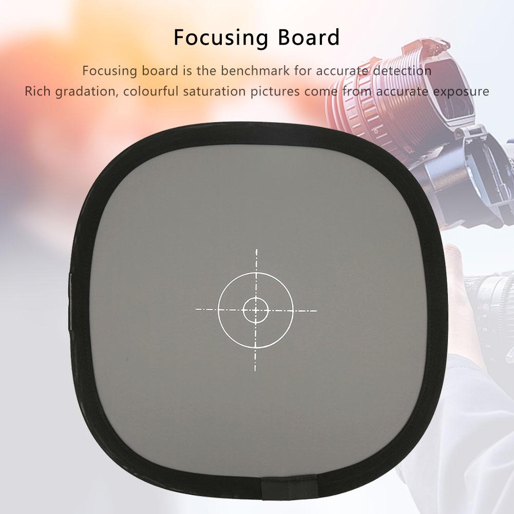 30cm Portable 18percent Gray White Balancing Card Double Sides Focusing Board Reflector Plate for Digital SLR Camera