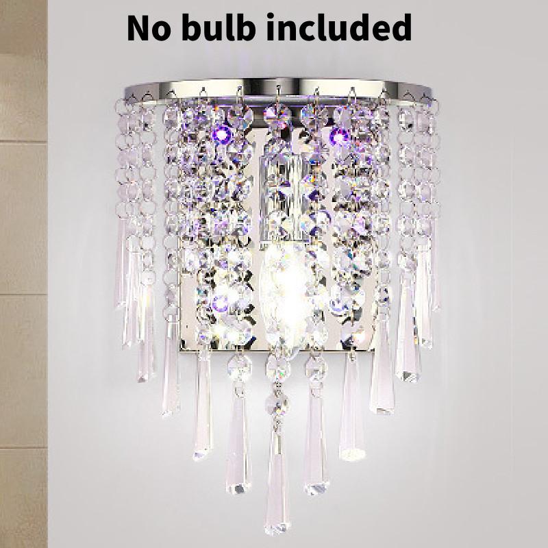 Wall Crystal Elegant Sconce With Led Light For Home Bedroom And Space Living