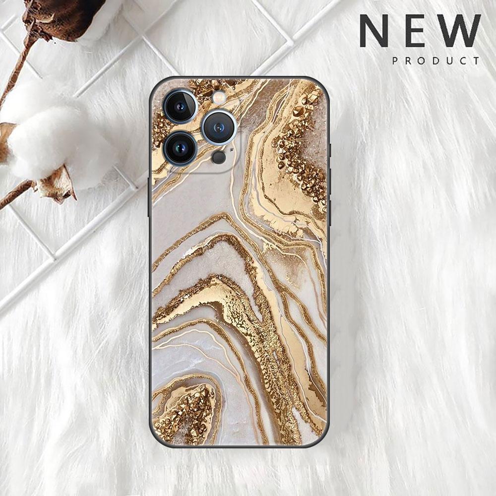 Чехол Funda для Apple iPhone 14 11 13 7 12 Pro 7 XR XS Max 8 Plus 6 14Pro 13Mini черный мягкий чехол для телефона мрамор