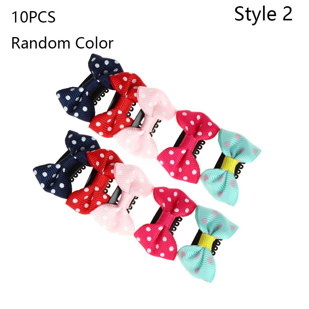 5PCS Kids Girl's Fashion Newborn Infant Bow Headwear Baby Hairpin Mini Hair Clip