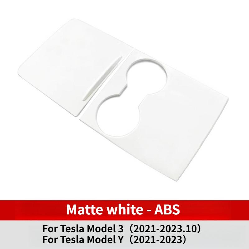 Center Console Patch with Push Handle For Tesla Model 3 Y Center Console Panel ABS Cover Fit with Original Car Protective Decor