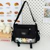 Cute College Style Girl Messenger Bag Japanese Ins Student Large Capacity Versatile Mailman Bag Transparent Pain Bag