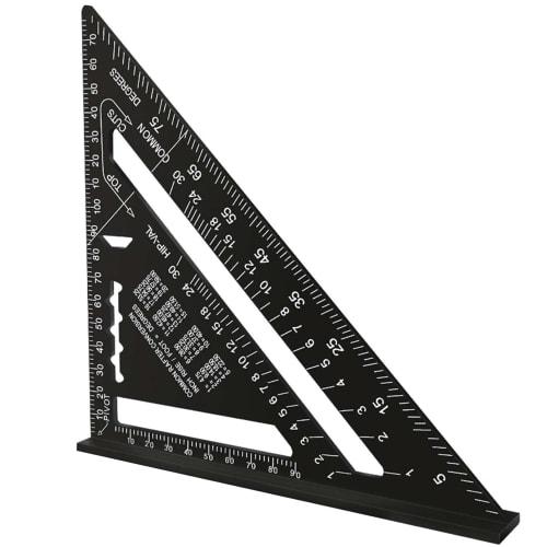CAIYUDPTTS Triangle Ruler, Woodworking Circular Saw Guide, Circular Saw Ruler, Right Angle Ruler (7 Inch, 18.5cm), 0-90 Degree, Aluminum Alloy, Multi-