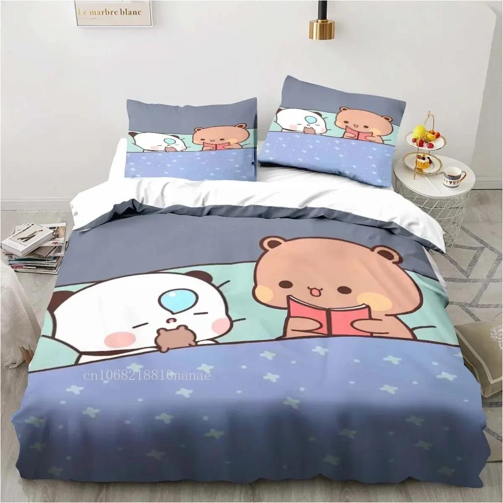 Cute Bubu And Dudu Cartoon Print All Season Twin Bedding Set Comforter Set Bed Duvet Cover Double King Comforter Cover