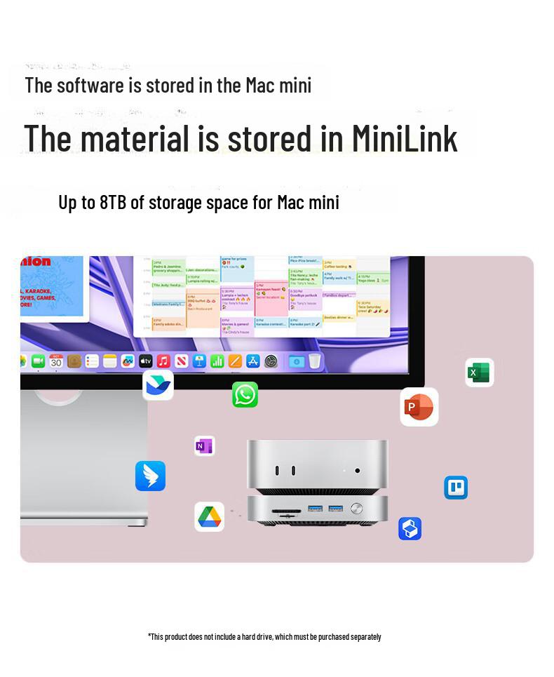 Orico Macmini M4 Docking Station with M.2 Drive Box, Thunderbolt 3/4 Compatibility & Desktop Expansion