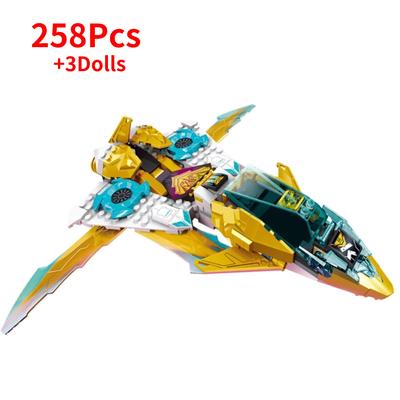 Zane's Golden Dragon Jet Building Blocks Toys Plane Set Idea Gift Birthday For Kids Boys And Girls