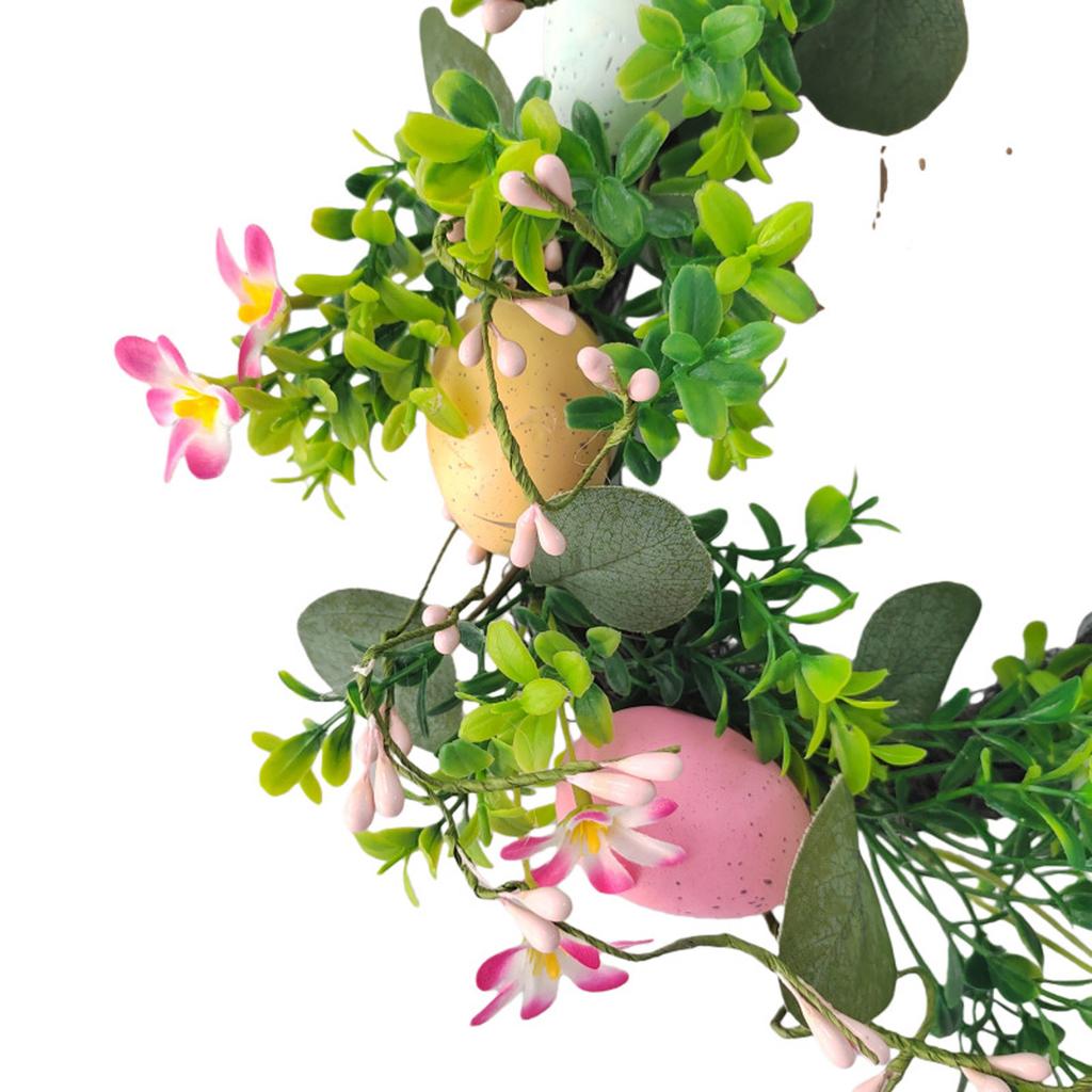 Искусственный Декоративный Пасхальный Венок, Зеленый, с Натуральным Видом