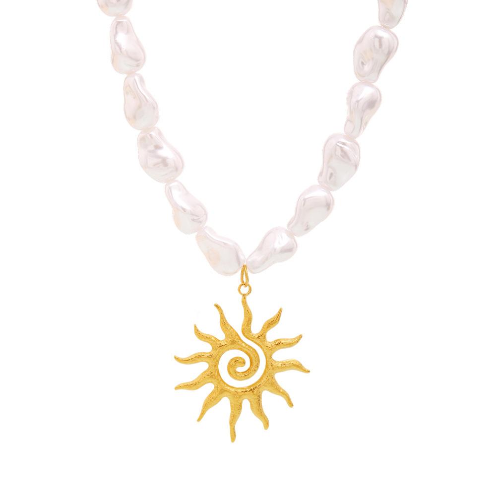 Ocean Series, Pearl, Starfish, Multi Accessory Collarbone Necklace, Fashionable, Light Luxury, Beach Style