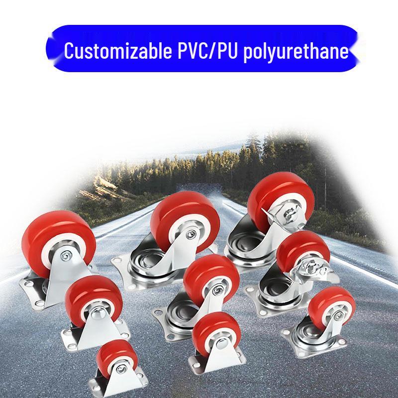 Поворотные колеса с тормозом для мебели и строительных лесов - варианты 1, 1.5, 2, 3 дюйма