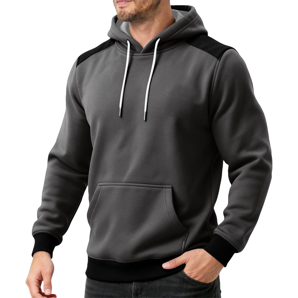 Men's Colorblock Sweatshirt Hoodie Men's Sports Large Size Casual Sweatshirt