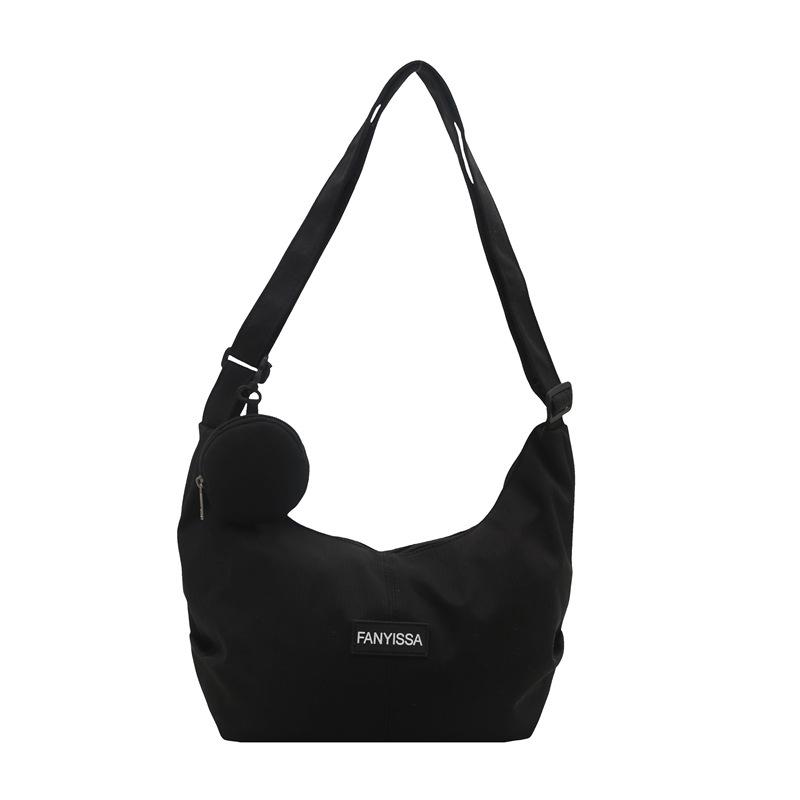 Korean Ins Large Capacity Shoulder Bag Women's Simple and Versatile Dumpling Bag Girl Student Commuting Crossbody Bag