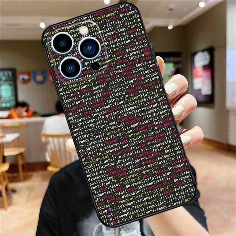 Programming Languages Case For iPhone 17 16 14 13 12 11 15 Pro Max Mini Plus 16e 17 Air Bumper Cover Accessories