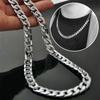 Fashion Punk Gothic Cool Gold Silver Metal Collar Cuban Chain Stainless Steel Necklace Heavy Link