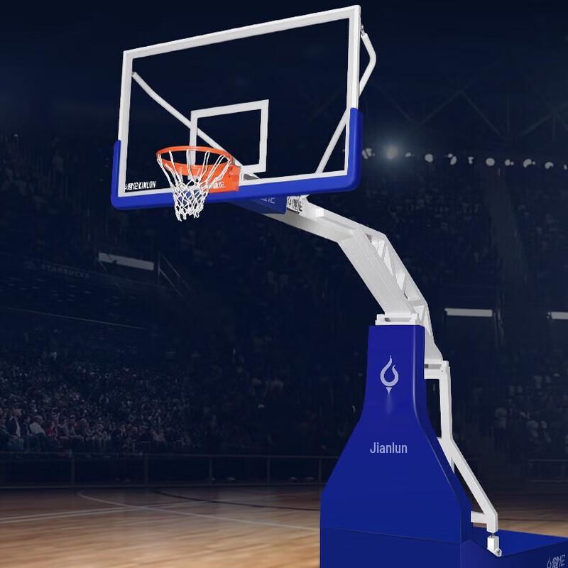 JEEANLEAN Manual Hydraulic Movable Outdoor Basketball Hoop
