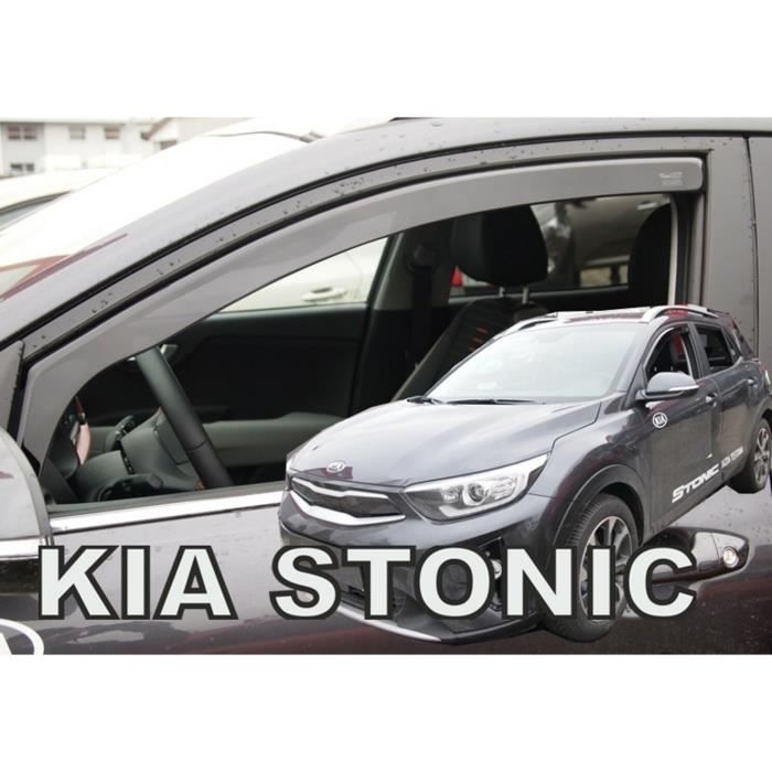 Дефлекторы воздуха - J&J AUTOMOTIVE - Kia Stonic - Тонированный - Усиленный акрил - Легкая установка
