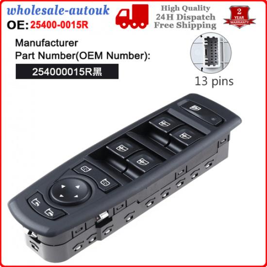 New Window Main Control Switch for Renault Megane 2008-2016 Laguna 2008-2016