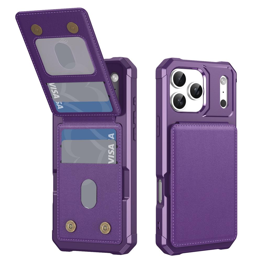 Вертикальный слот для карт Магнитный кожаный кошелек-чехол для iPhone 17 Pro Max 16 15 14 13 12 11 Plus 17air Ударопрочный карманная сумка-чехол