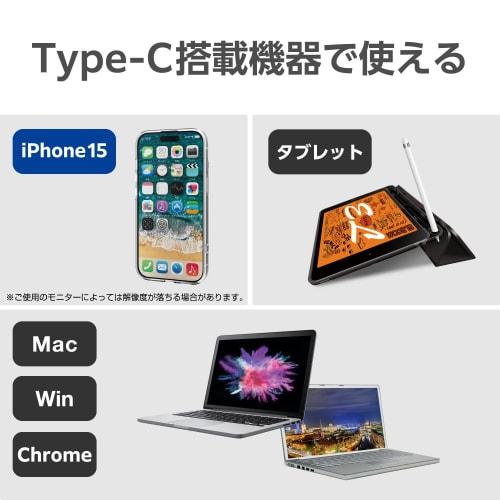 Elecom Docking Station USB-C HDMI Conversion TYPE-C - HDMI & VGA (D-sub15 Pin) Conversion Adapter Black [Verified Compatibility with iPhone 16 Series]