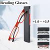 Металлические очки для чтения с защитой от синего света, легкие и удобные для ношения, футляр для очков пуш-пул, аксессуары, очки для пресбиопии