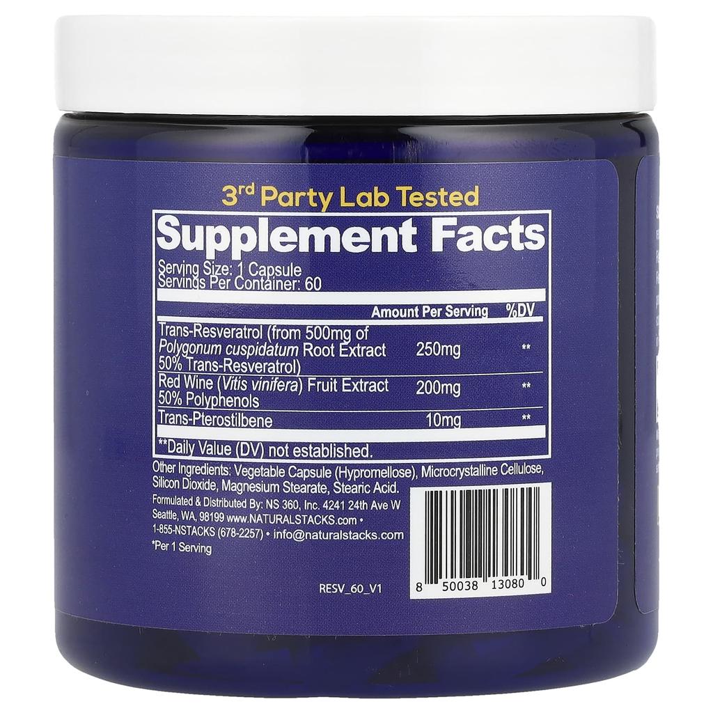 Resveratrol+, 60 Veggie Capsules