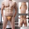 Amy Coulee Sexy Bikini Sexy Extreme 3D Stitching Men's T-Back Lingerie, Briefs, Underwear, Men's T-Back Underpants, (Yellow, M)