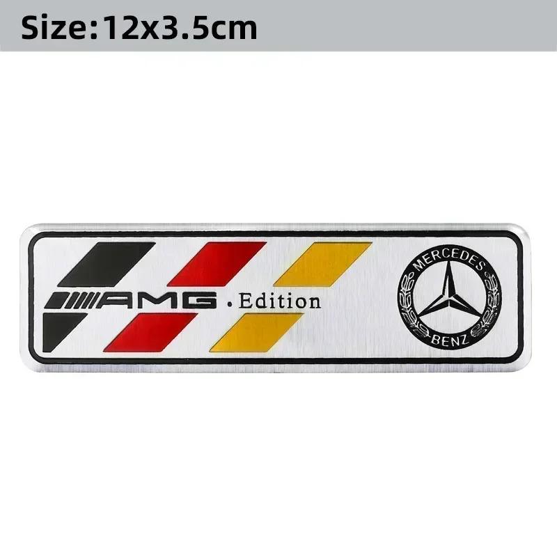 3D Aluminium Car Logo Sticker Decals Auto Decoration Accessories For Mercedes Benz AMG W204 W205 W203 W211 W212 W213 W201 W210 AA4