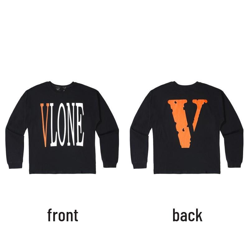 Унисекс худи VLONE с большим V и длинным рукавом - Модный стиль, вдохновленный Ван Ибо
