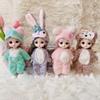 17 см Мини Милая Bjd Кукла Плюшевая Одежда Съемные Подвижные Суставы Голое Тело Игрушка для Детей