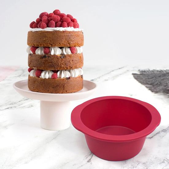 4/6/8-дюймовая круглая форма для торта, силиконовая легкосъемная антипригарная многоразовая форма для приготовления мусса Mooncake, кухонные инструменты для выпечки