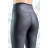 Slim-fit, Leather-look Black Sports Tights