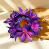 Elastic Floral Hair Tie Fabric Flower Hair Band Artificial Flower Hair Scrunchie  Summer Vacation