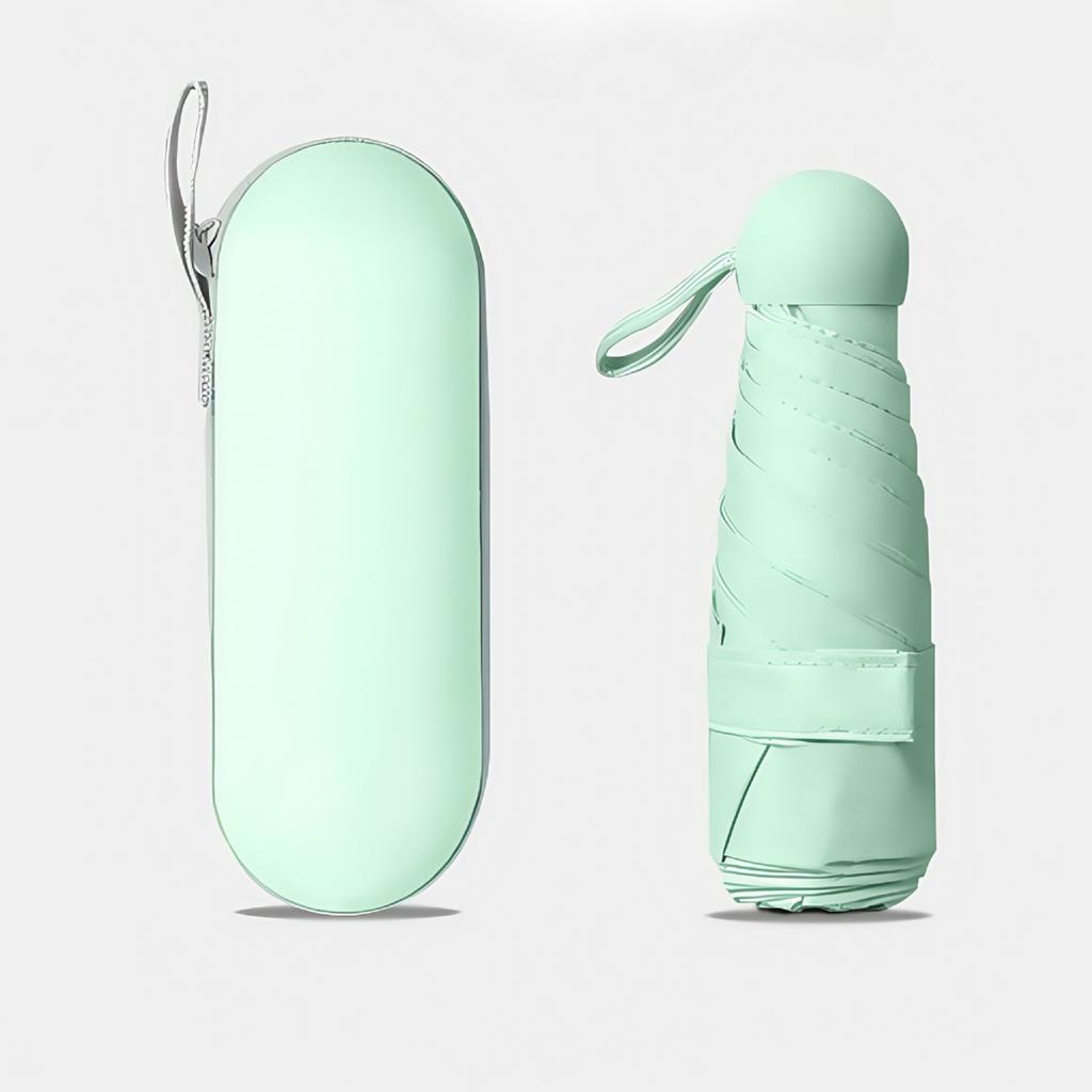 18СМ 6 спиц Легкий Компактный Карманный Зонт с Коробкой для Хранения Складной Дорожный Зонт для Повседневной Жизни Солнечных и Дождливых Дней