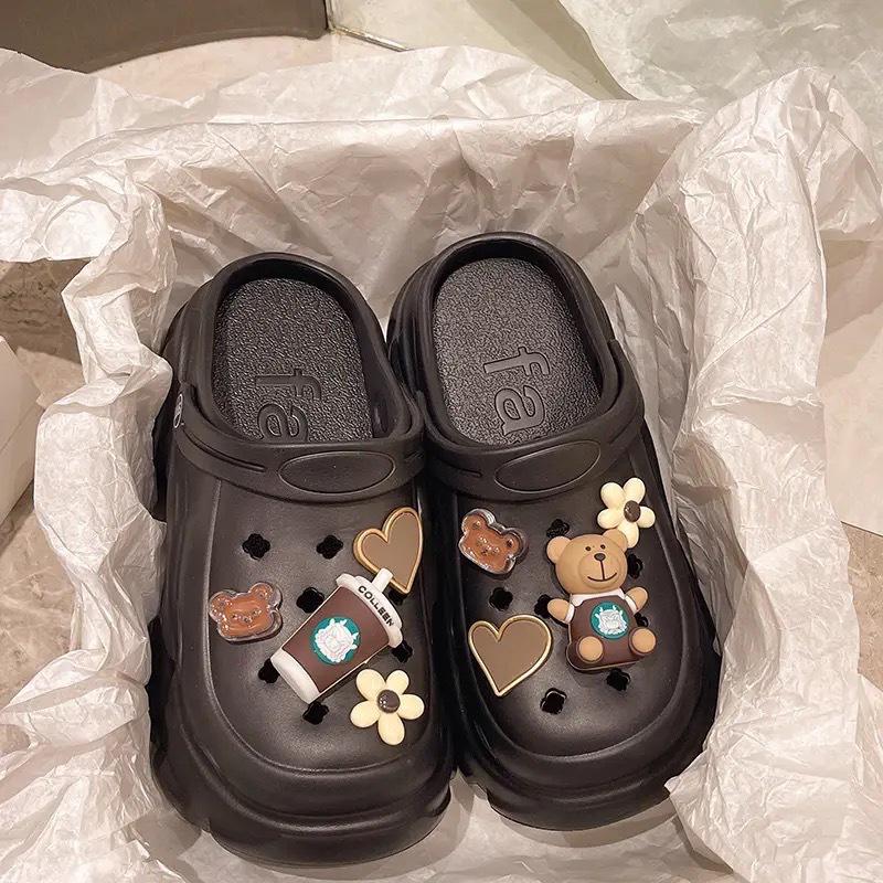 Женские летние 2024 года нескользящие пляжные сандалии Baotou на толстой подошве