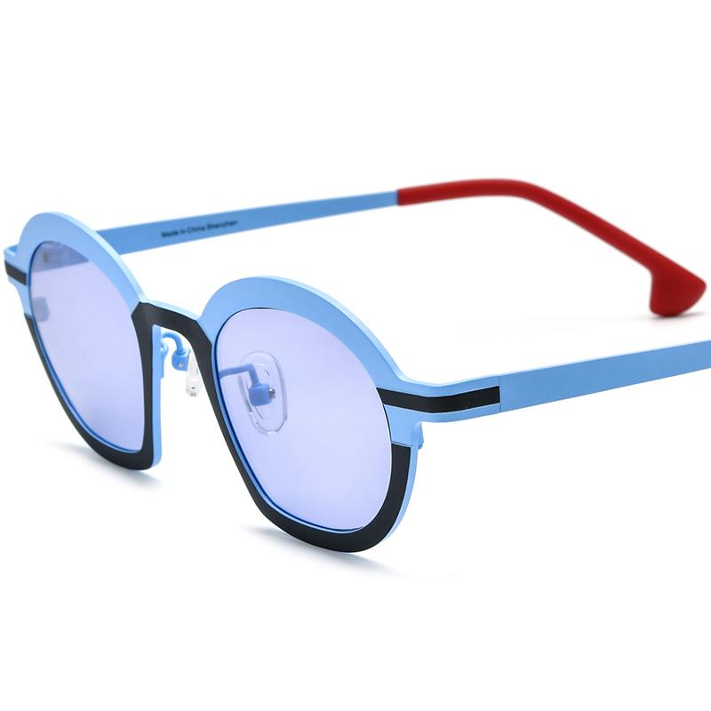 Borregls Colorful Titanium Sunglasses Women 2025 New Brand Designer Vintage Polarized Shades Mirrored UV400 Sun Glasses 185828T