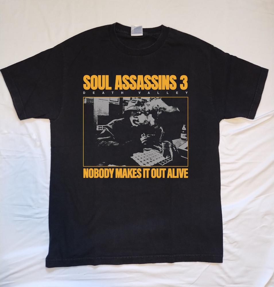 Коллекция Soul Assassins NOBODY MAKES IT OUT ALIVE Футболка Черная Все Размеры KK236 Унисекс Футболка