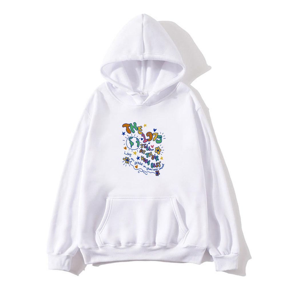 Худи The 1975 на зиму с капюшоном и карманом, свитшот, модная одежда с принтом в стиле гранж Funko Pop, судадерас