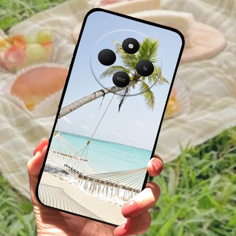 Чехол для Xiaomi POCO C75 4G Redmi 14R 5G Redmi A3 Pro 4G Redmi A4 5G Чехлы Мягкий Бампер Ударопрочный Защитный Чехол Черная Сумка для Телефона