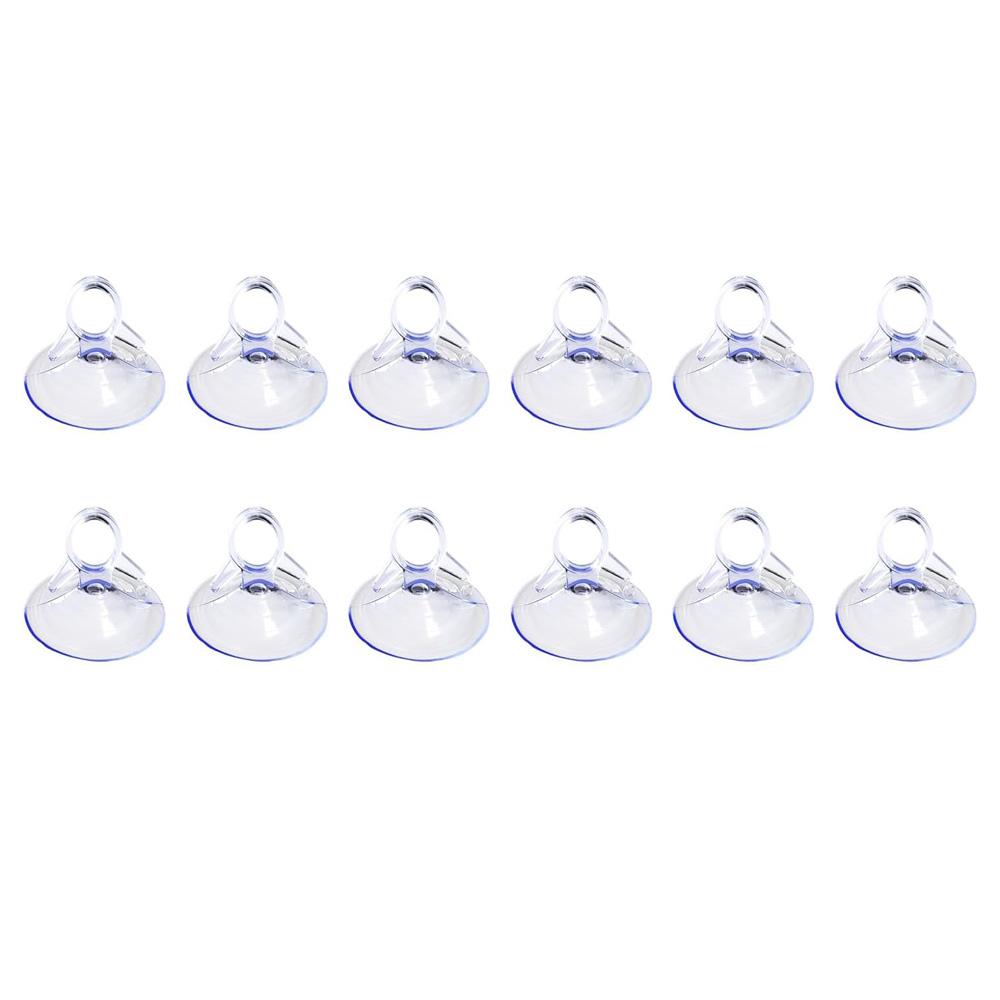 12-40PCS Car Glass Windshield Sunshade Suction Cups Vehicle Sun Visor Suction PVC Cup with Pull Ring for Kitchen Bathroom WindowWindshield Sunshades