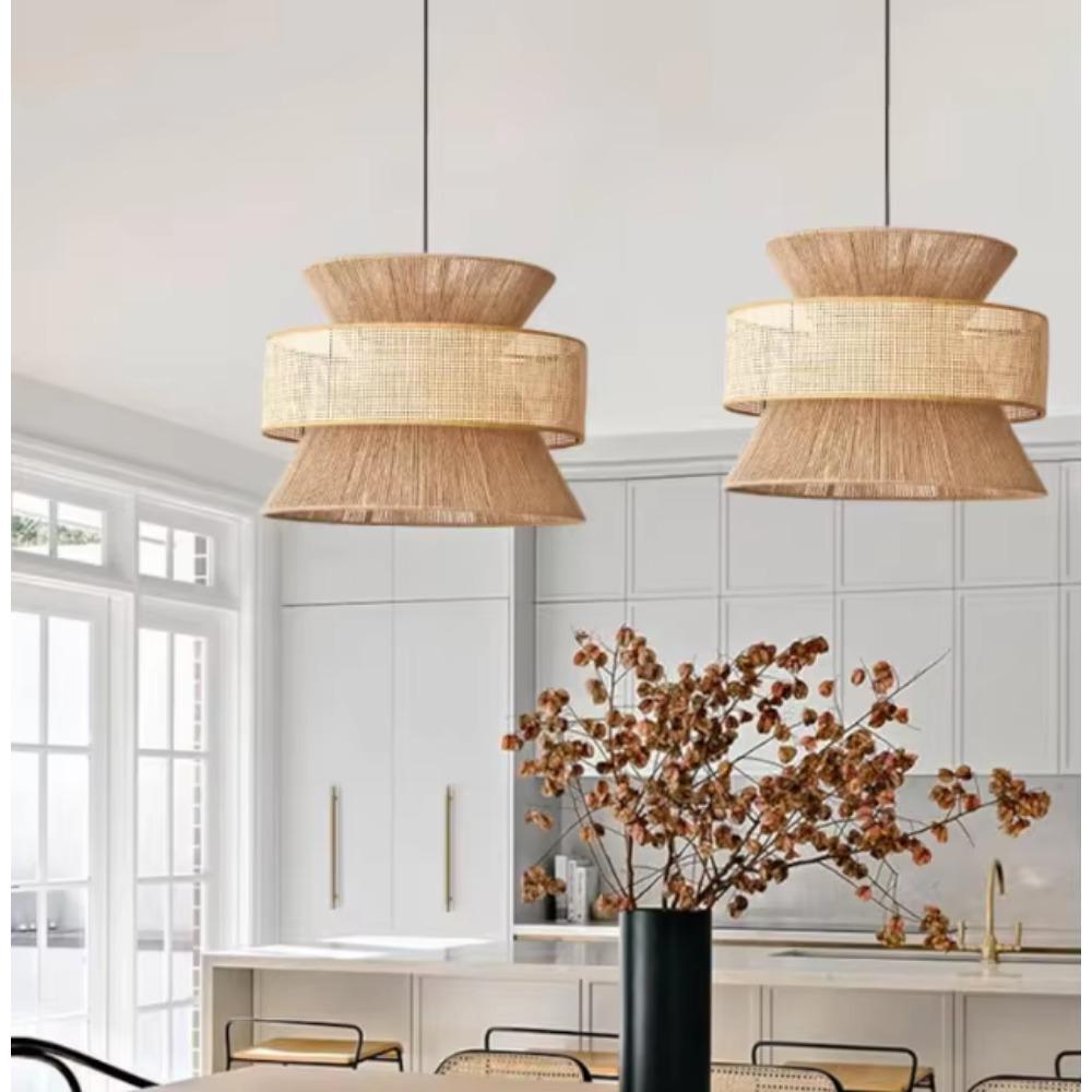 Подвесной светильник ручной работы из натурального белого ротанга, абажур, каркасы для абажуров оптом, подвесная лампа для декора, экологичная лампа